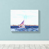 ケープコッドキャットボートアンダーセール キャンバスプリント (インサイチュ (ウッドフロア))