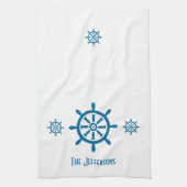 ケープコッドキャプテンズホイールリネン キッチンタオル (縦)