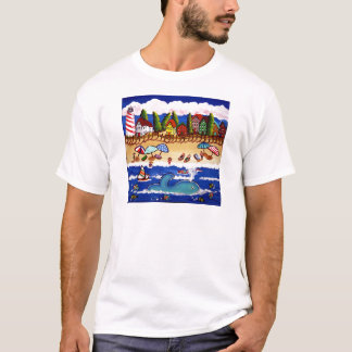 ケープコッドクジラビーチシーン Tシャツ