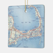 ケープコッドクラシック地図 セラミックオーナメント (左)