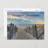 ケープコッドサンセットプロベンションタウン、MAビーチポストカード ポストカード (正面/裏面)