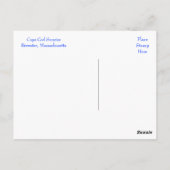 ケープコッドサンライズオーバービーチブルースターMAポストカード ポストカード (裏面)