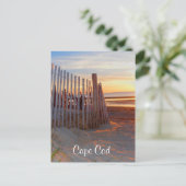 ケープコッドサンライズオーバービーチブルースターMAポストカード ポストカード (スタンド正面)