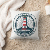 ケープコッドナショナルシーショアマサチューセッツ州旗 クッション (ブランケット)