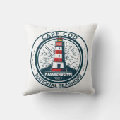 ケープコッドナショナルシーショアマサチューセッツ州旗 クッション (裏面)