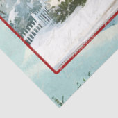 ケープコッドハウスメリークリスマス雪の木 薄葉紙 (詳細)