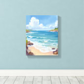 ケープコッドビーチベイ絵を描海 キャンバスプリント (インサイチュ (ウッドフロア))