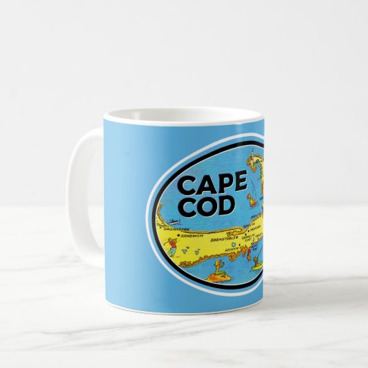 ケープコッドブルーのマグカップ コーヒーマグカップ (正面左)