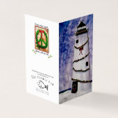 ケープコッドホリデーライトハウスグリーティングカード (外部)