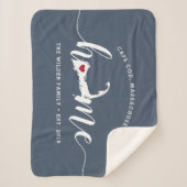 ケープコッドホームタウンシェラパパーソナライズされたブランケット シェルパブランケット (正面)