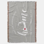 ケープコッドホームタウンパーソナライズされた スローブランケット (正面縦)