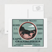 ケープコッドポインターブランドクランベリーラベル ポストカード (正面/裏面)