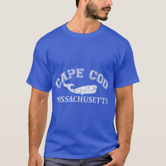 ケープコッドマサチューズホエールシルエットヴィンテージディ Tシャツ
