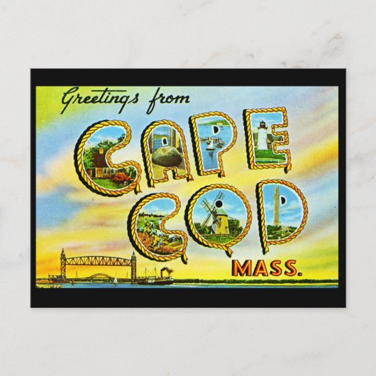 ケープコッドマサチューセッツヴィンテージ葉書 ポストカード (正面)