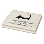 ケープコッドマサチューセッツ州地図ウェディング日付を保存 ラバースタンプ (スタンプ)