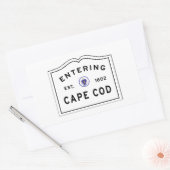 ケープコッドマサチューセッツ州旗の入力 長方形シール (封筒)