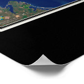 ケープコッドマサチューセッツ州 – 宇宙衛星地図 ポスター (角)