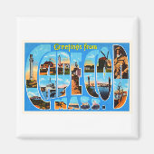 ケープコッドマサチューセッツ州MAヴィンテージ旅行記念品 マグネット (正面)