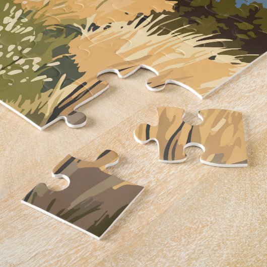 ケープコッドマサチューセッツ旅行アートヴィンテージ ジグソーパズル (側面)