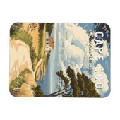 ケープコッドマサチューセッツ旅行アートヴィンテージ マグネット (横)