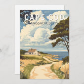 ケープコッドマサチューセッツ旅行アートヴィンテージ 招待状 (正面/裏面)