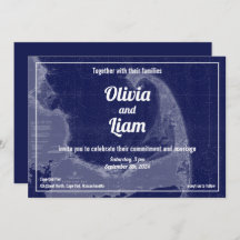 ケープコッドマサチューセッツ結婚州ヴィンテージマップ