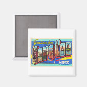 ケープコッドマサチューセッツMA大文字はがき マグネット (正面/裏面)