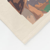 ケープコッドマサチューツパインタリートラベルアートレトロ フリースブランケット (角)