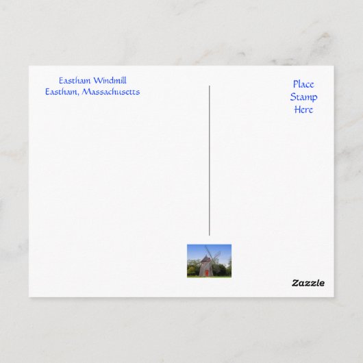ケープコッドマスイースタムウィンドミルポストカード ポストカード (裏面)