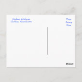 ケープコッドマスチャサムライトハウスポストカード ポストカード (裏面)