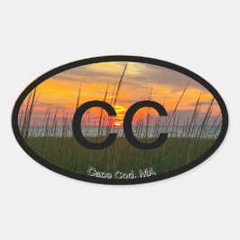 ケープコッドユーロステッカー 楕円形シール