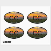 ケープコッドユーロステッカー 楕円形シール (シート)