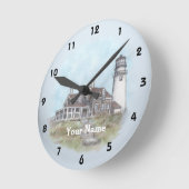 ケープコッドライトハウスクロック ラウンド壁時計 (傾斜)