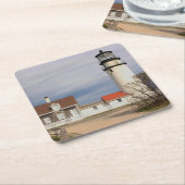 ケープコッドライト スクエアペーパーコースター (アングル)