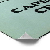 ケープコッドレッドシダーブランドクランベリーラベル ポスター (角)