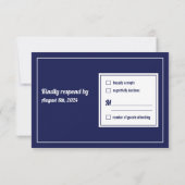 ケープコッドヴィンテージマップウェディングRSVPカード 招待状 (裏面)