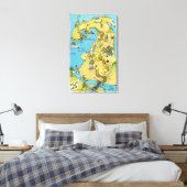ケープコッド上の漫画の関心点 キャンバスプリント (インサイチュ (寝室))