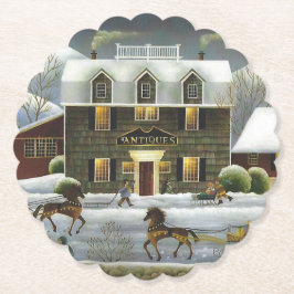 ケープコッド冬コースター ペーパーコースター