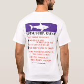 ケープコッド国立海岸 – サメの安全! Tシャツ (裏面)
