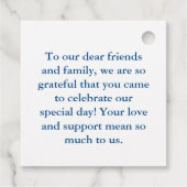 ケープコッド地図ネイビー結婚ブルー フェイバータグ (裏面)