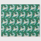 ケープコッド地図ロブスター帆船シェルクリスマス ラッピングペーパー (フラット)