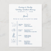ケープコッド地図 ウェディング レセプション 予定 タイムライン エンクロージャーカード (正面)