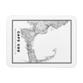 ケープコッド地図 マグネット (横)