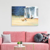 ケープコッド夕べ キャンバスプリント (インサイチュ (リビング))