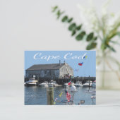 ケープコッド州都MAフィッシャーマンズワーフハガキ ポストカード (スタンド正面)