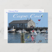 ケープコッド州都MAフィッシャーマンズワーフハガキ ポストカード (正面/裏面)