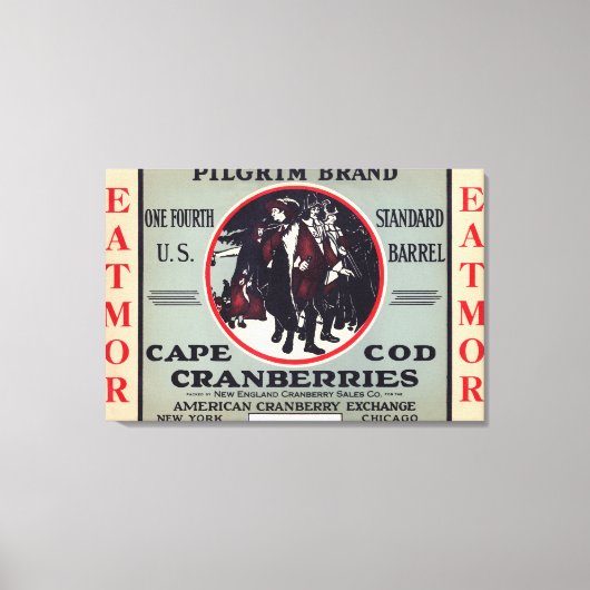 ケープコッド巡礼者イートモールクランベリーブランド キャンバスプリント (正面)