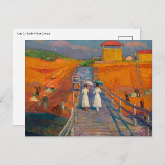 ケープコッド桟橋バイウィリアムグラックスヴィンテージ ポストカード (正面/裏面)