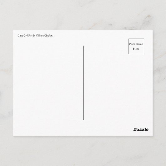 ケープコッド桟橋バイウィリアムグラックスヴィンテージ ポストカード (裏面)