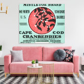 ケープコッド母指ブランドクランベリーラベル キャンバスプリント (インサイチュ (リビング))